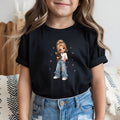 Girl & French Bulldog Kids T-Shirt | Cute Frenchie Dog Lover T-Shirt