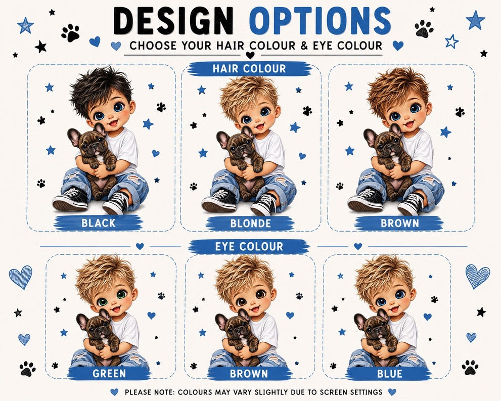 Baby Boy & French Bulldog Toddler T-Shirt